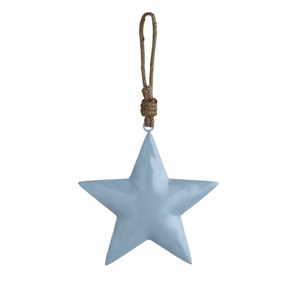 Enamel Nursery Decor BLUE STAR Ornament - Picture 1 of 1